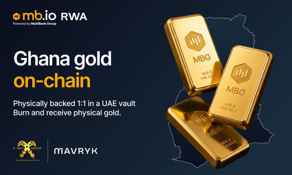 MultiBank Group’s Crypto Arm Mb.io Brings Ghana Gold On-chain With Kings Orbis, EON3 & Mavryk