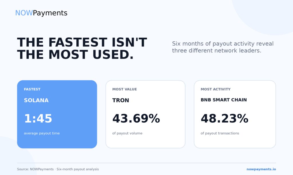 NOWPayments Releases Cross-Chain Payout Data Revealing Key Performance Benchmarks Across TRON, BNB Chain, and Solana NOWPayments Releases Cross-Chain Payout Data Revealing Key Performance Benchmarks Across TRON, BNB Chain, and Solana